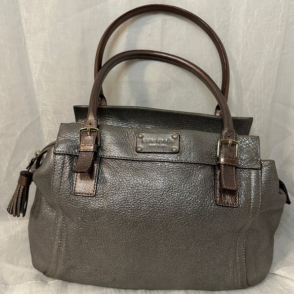 Kate Spade Metallic Gray Satchel - Picture 14 of 16
